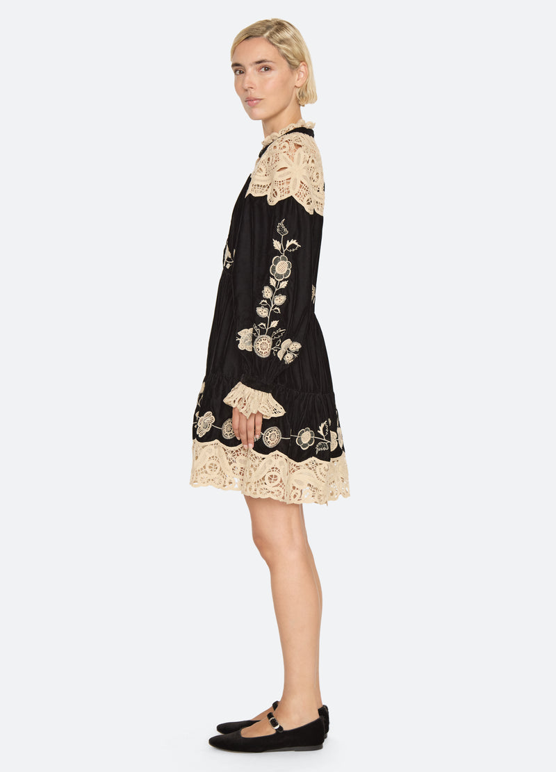 black-shiloh mini dress-side view - 4