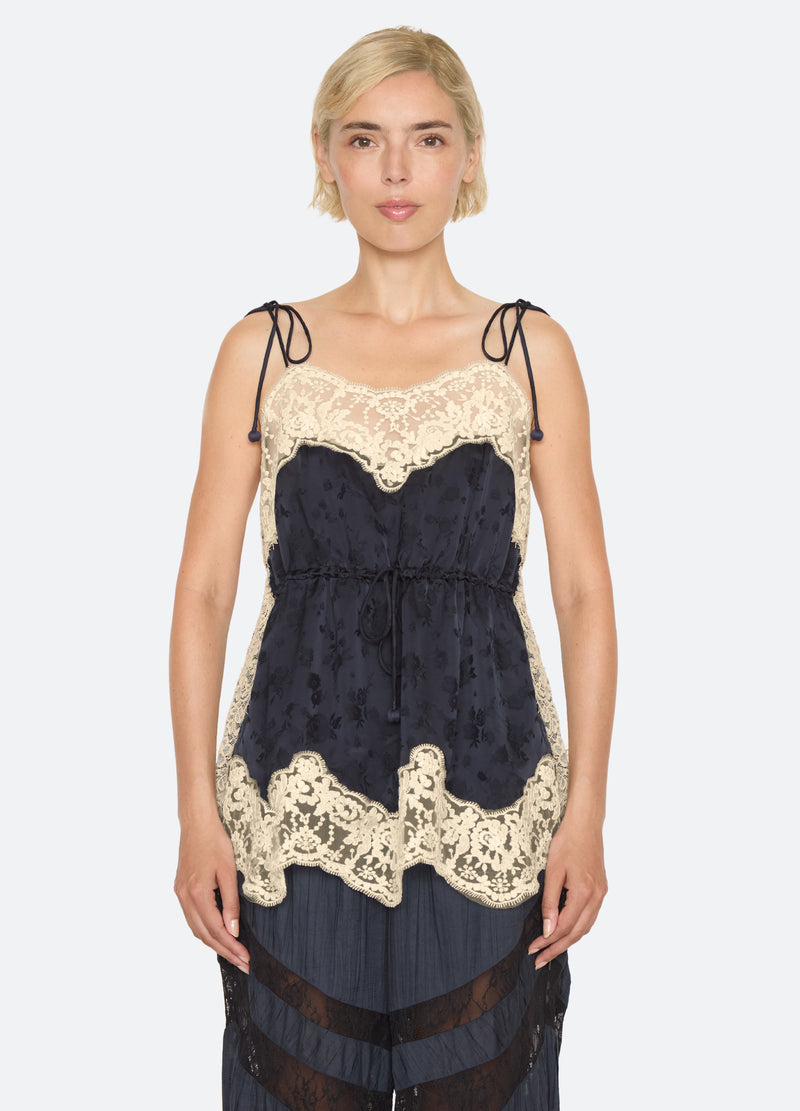 navy-shay camisole-front view - 2