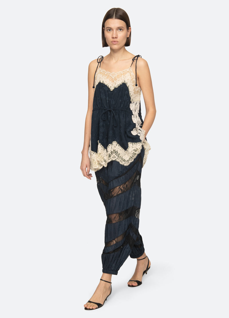 navy-shay camisole-full body view - 3