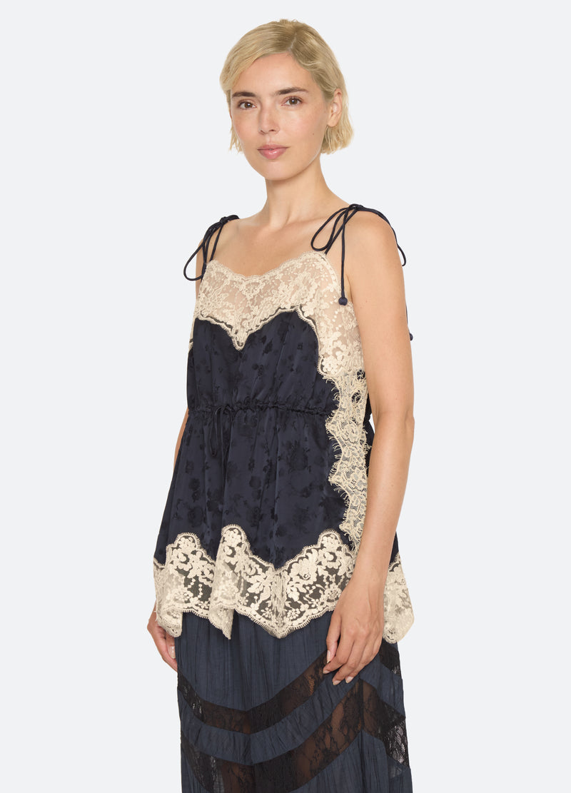 navy-shay camisole-three quarter view - 5