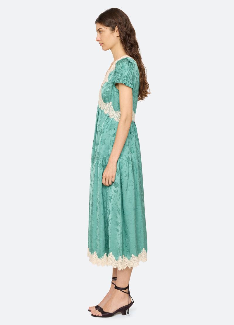 seaglass-shay v-neck dress-side view - 5