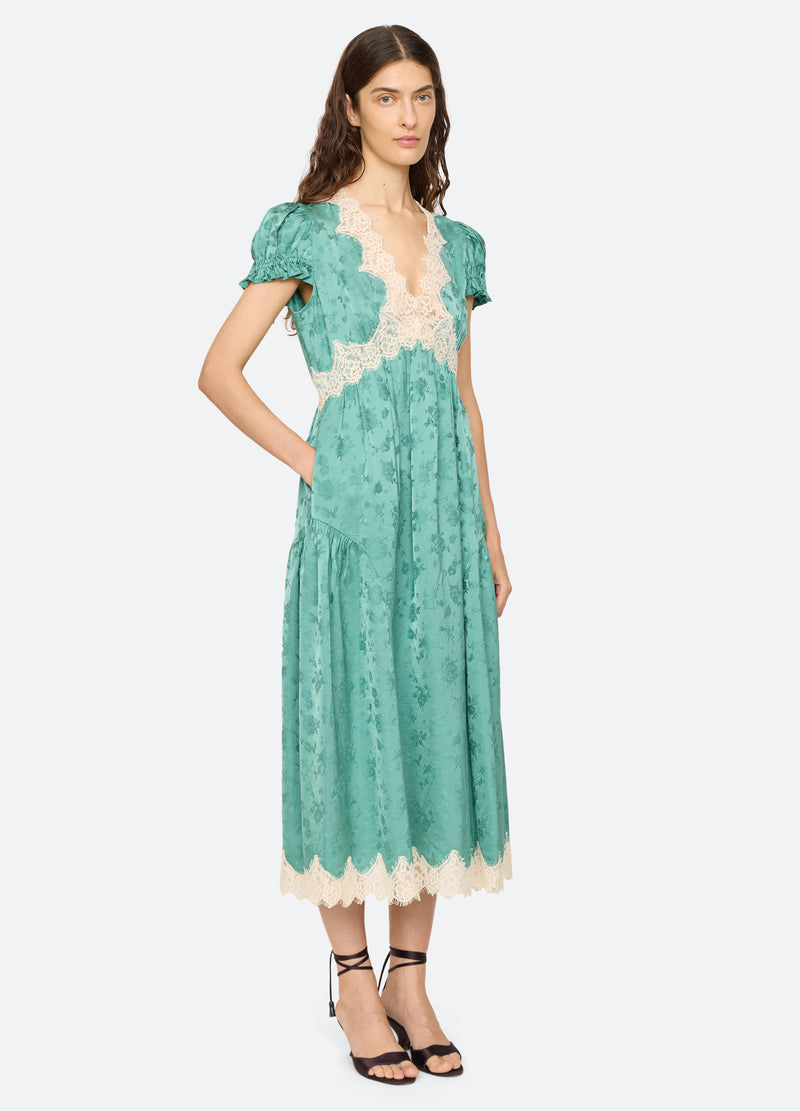 seaglass-shay v-neck dress-three quarter view - 6