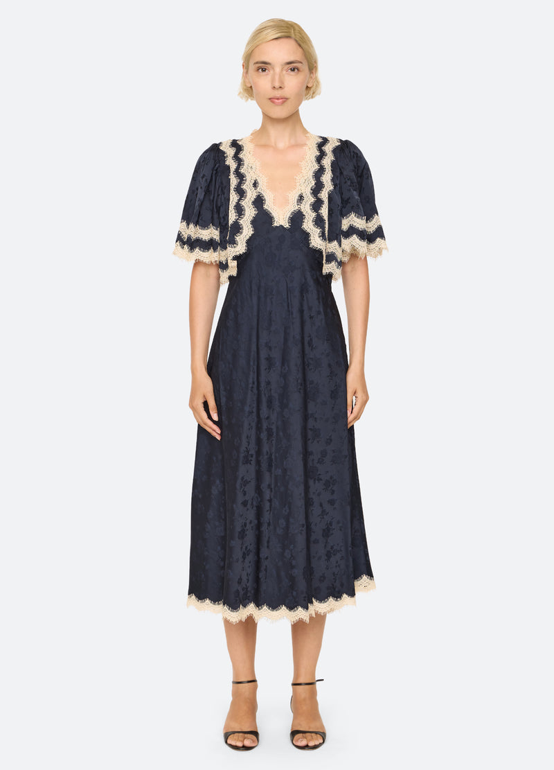navy-shay dress-front view - 2