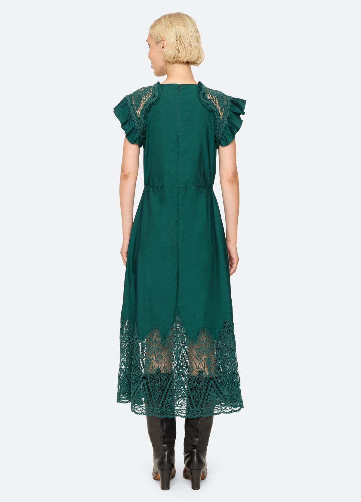 green-vali dress-back view - 4
