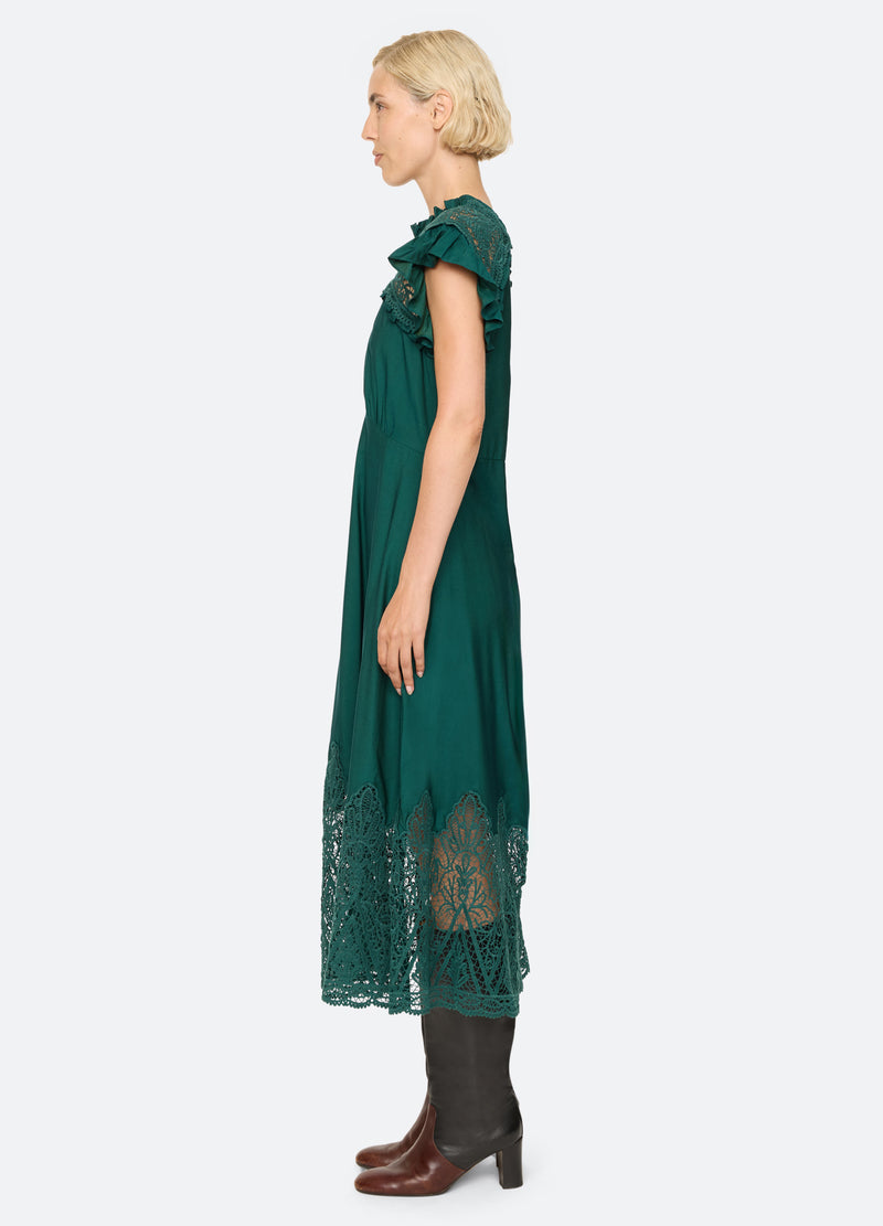 green-vali dress-side view - 5
