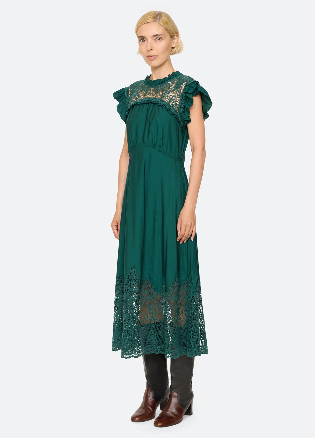 green-vali dress-three quarter view - 6