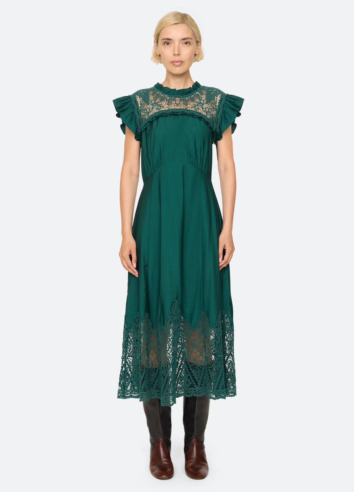 green-vali dress-front view 2 - 2