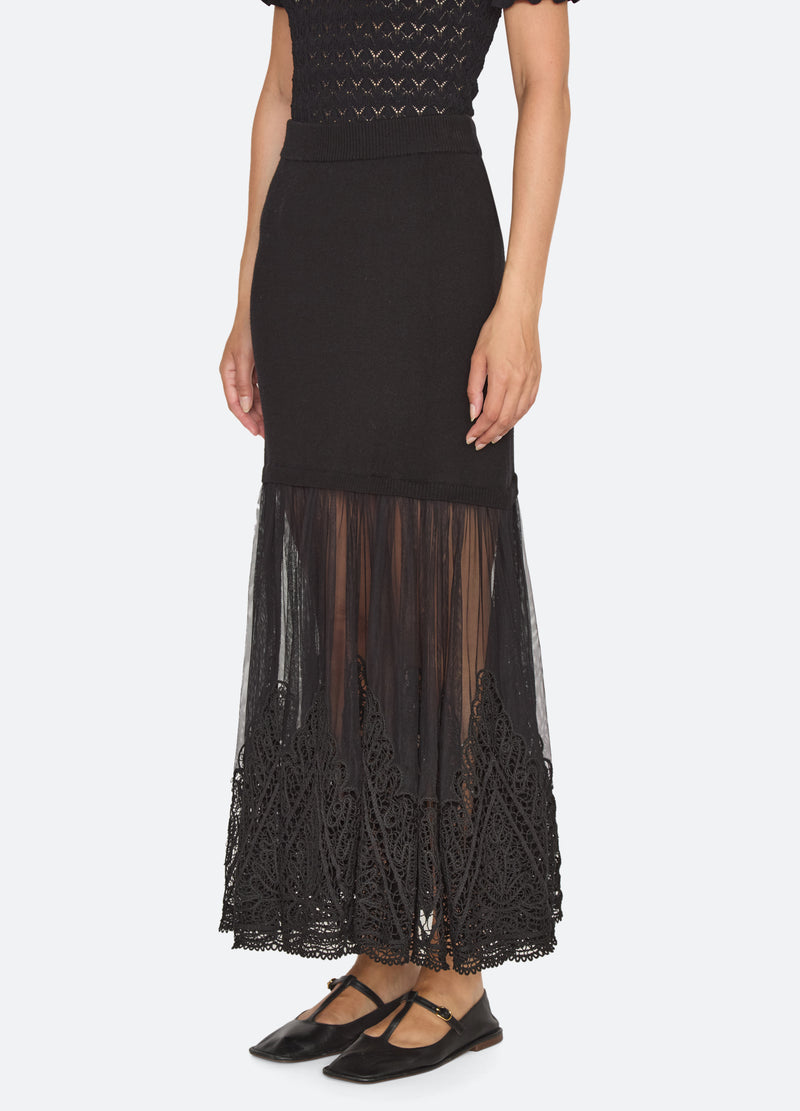 black-vali skirt-three quarter view - 6