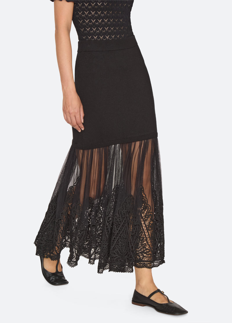 black-vali skirt-walking view - 1