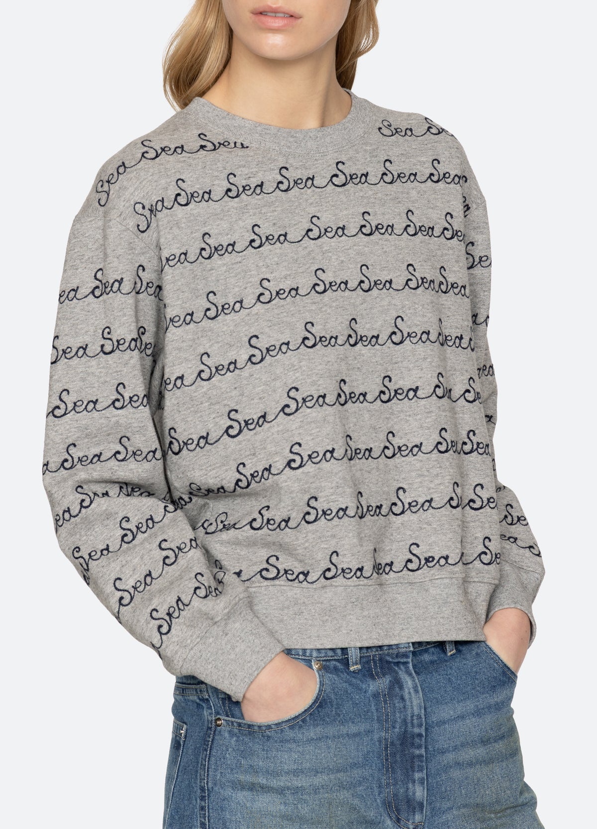 grey-vita sweatshirt-detail view - 2
