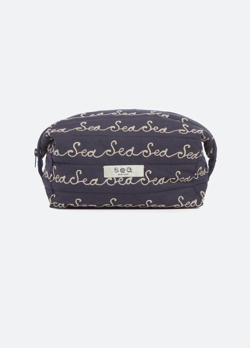 navy-vita cosmetic bag-front view - 1