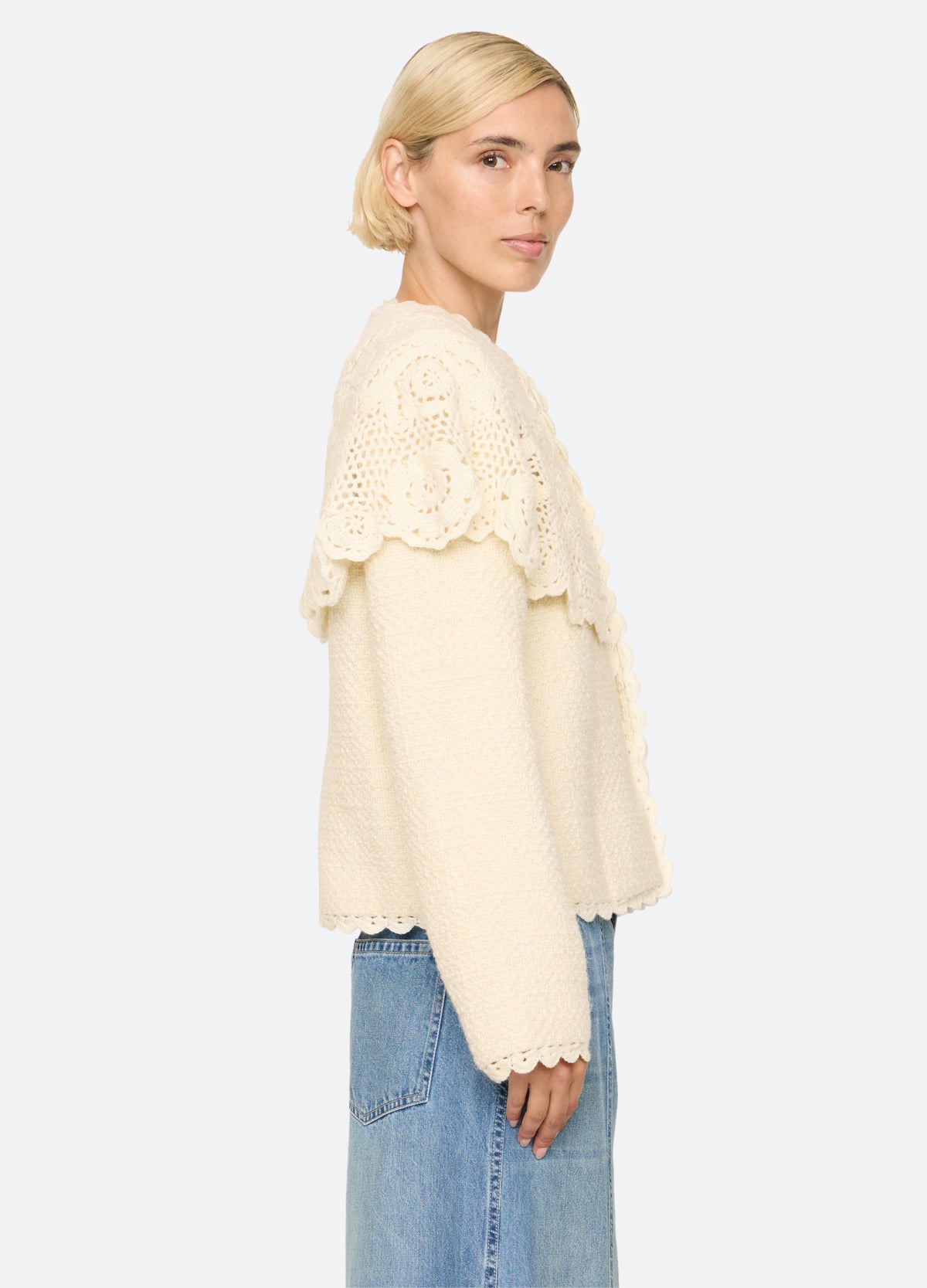 cream-wright cape jacket-side view - 4