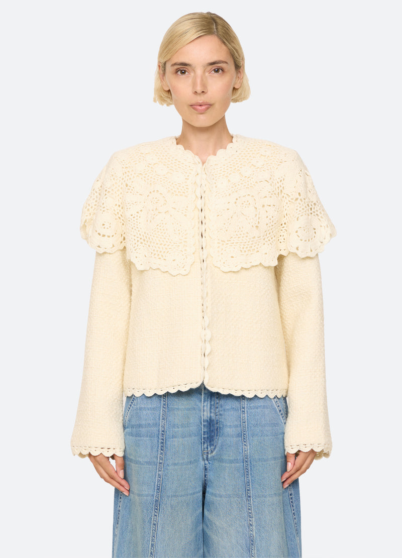 cream-wright cape jacket-front view 2 - 6