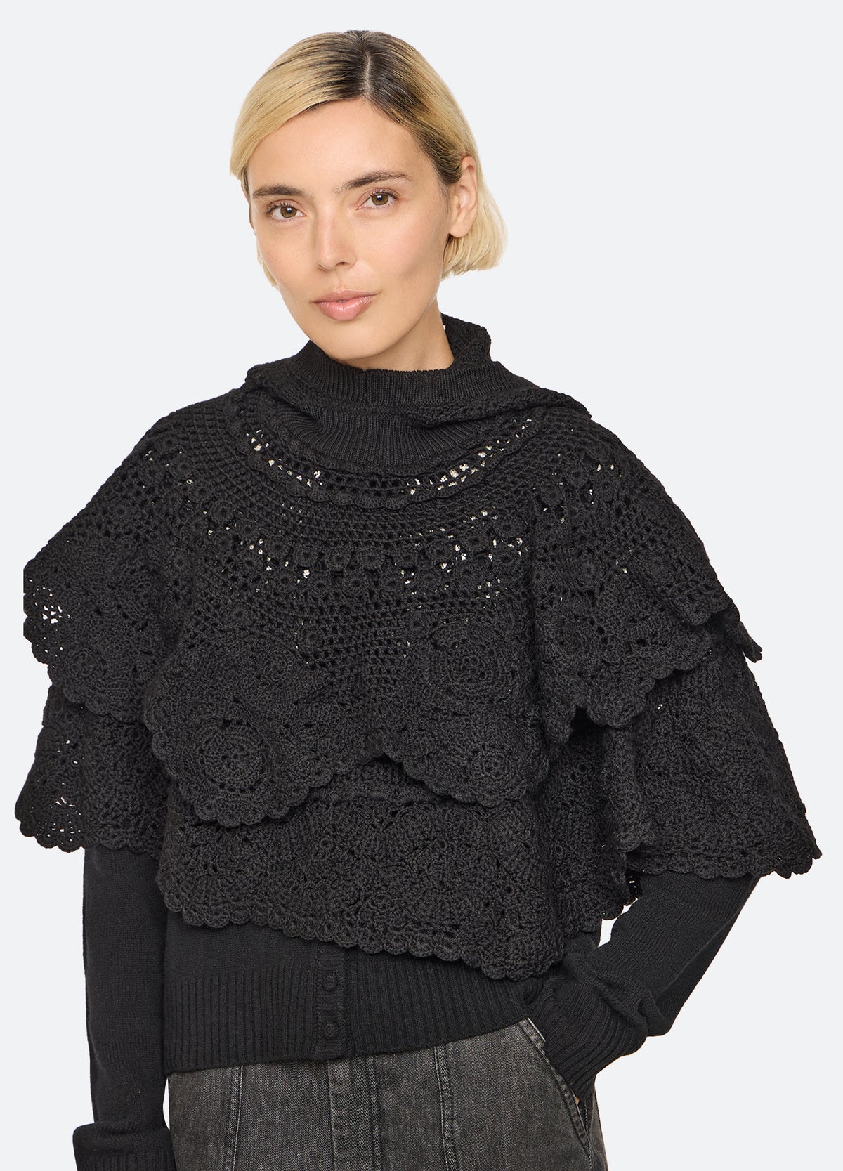 black-wright poncho-front view 2 - 3