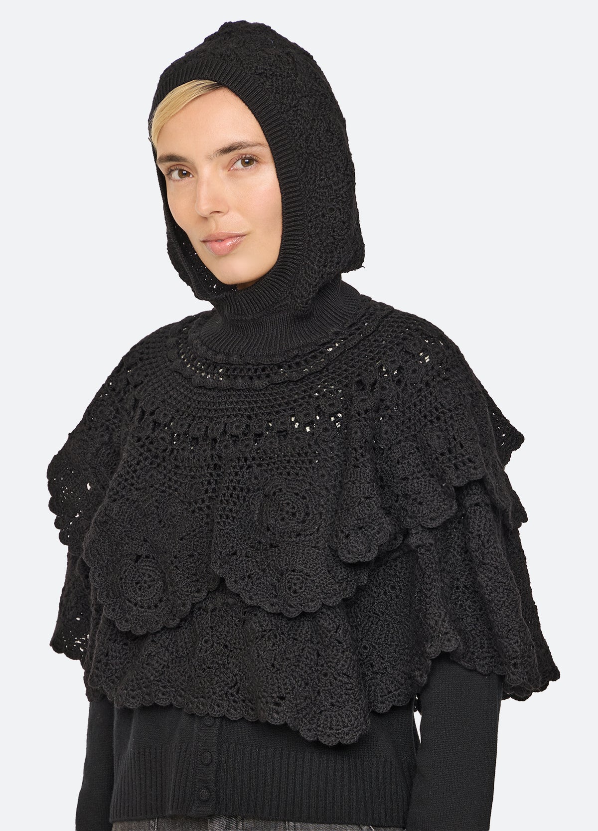 black-wright poncho-front view
