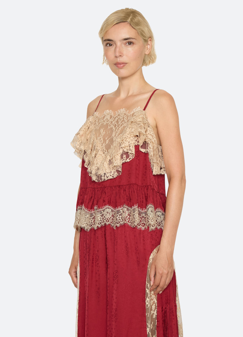 burgundy-ethel camisole-three quarter view - 4
