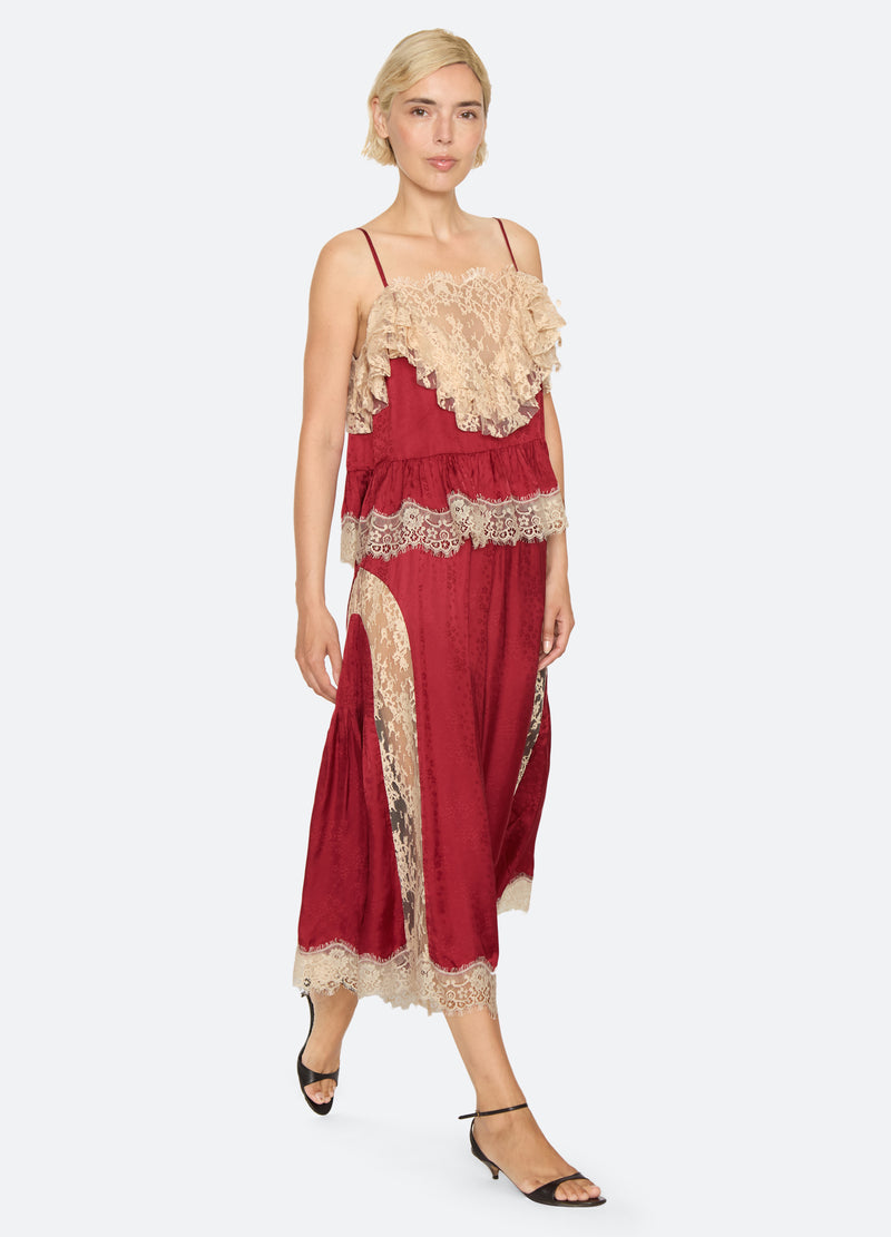 burgundy-ethel camisole-full body view - 6