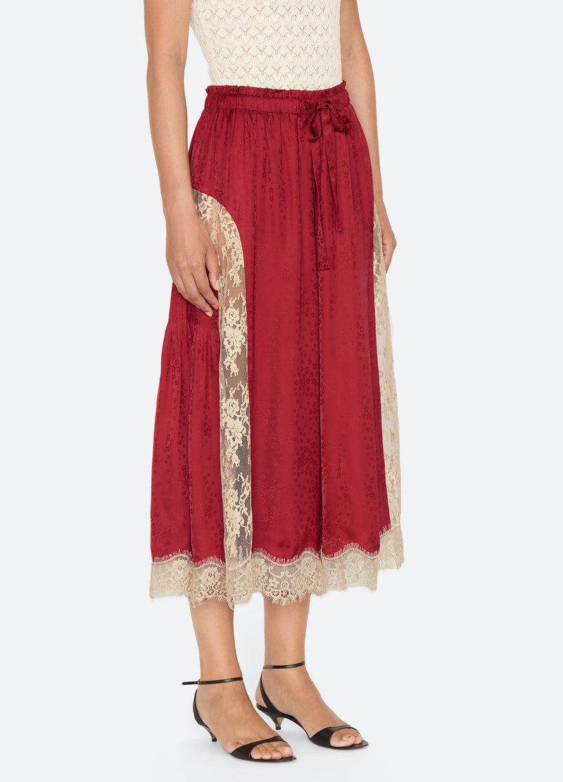 burgundy-ethel pants-three quarter view - 5
