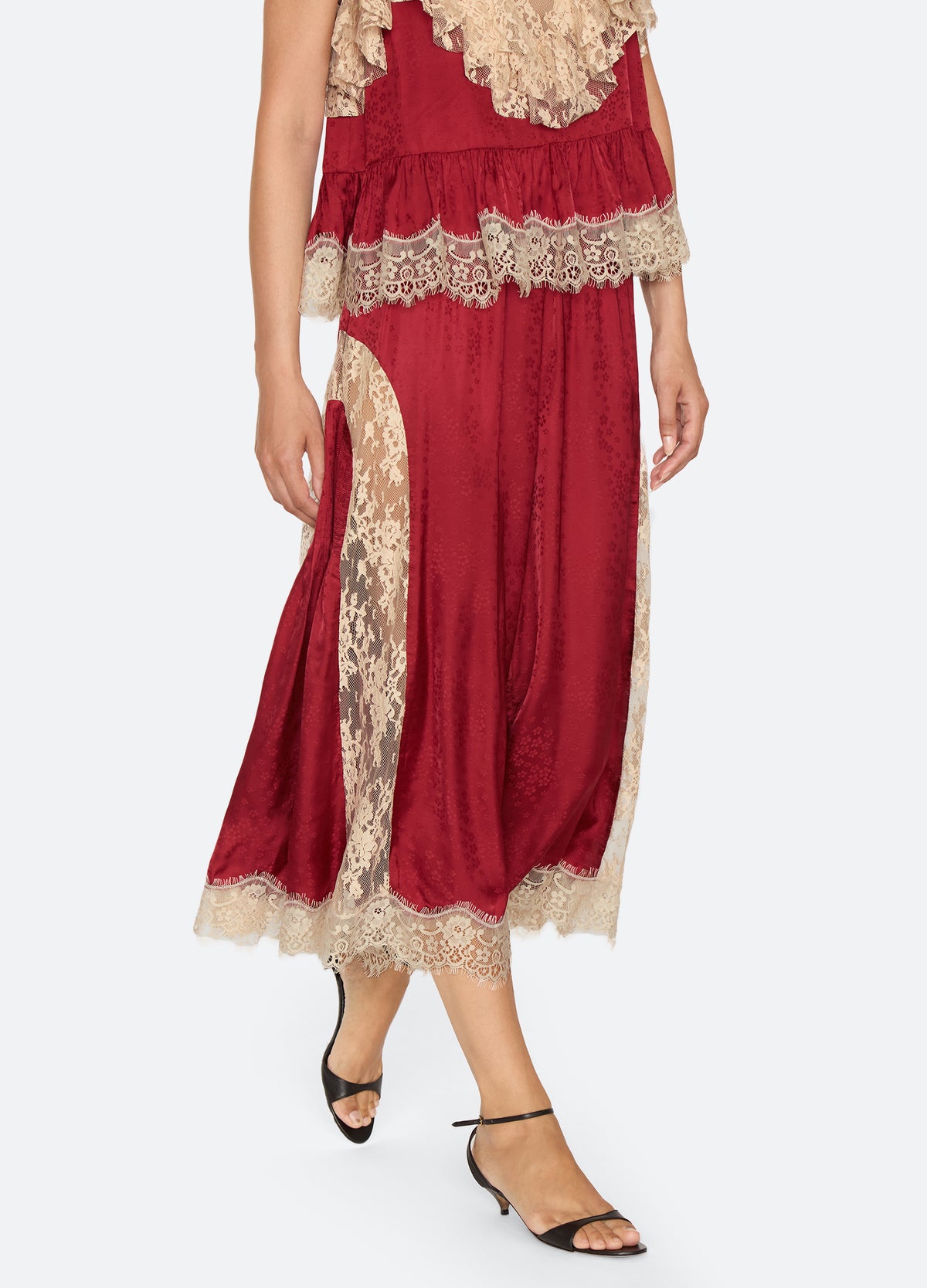 burgundy-ethel pants-walking view - 6