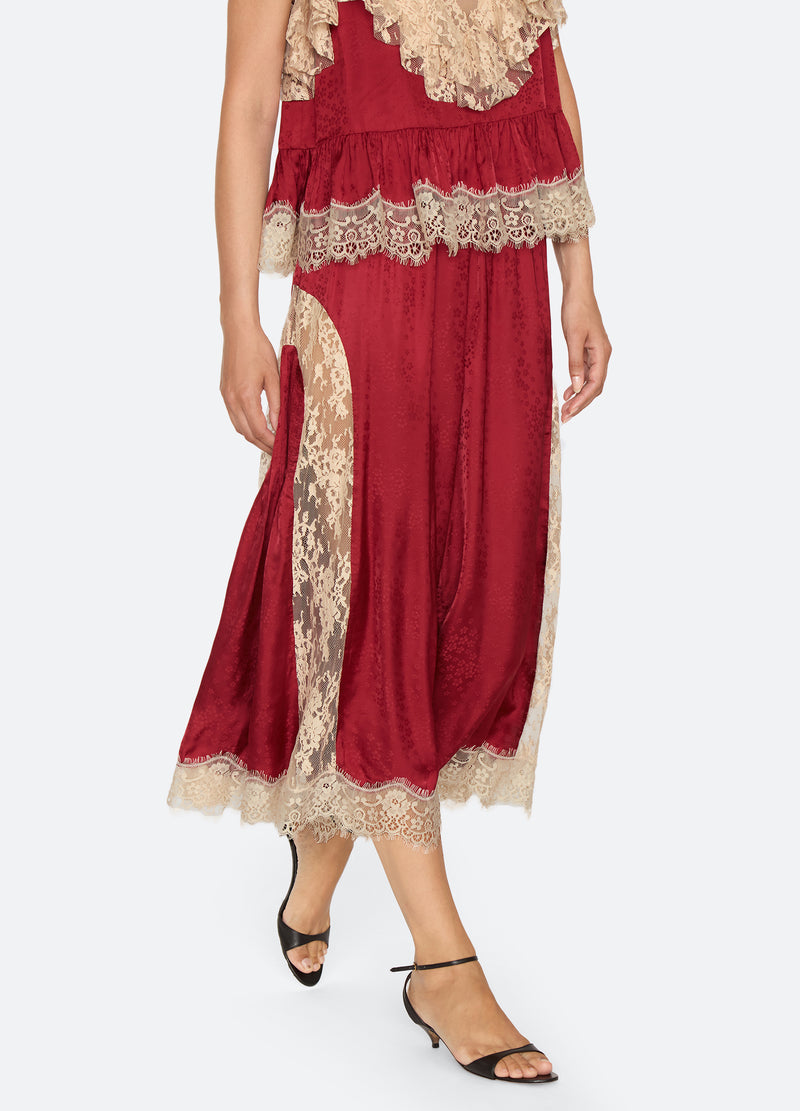 burgundy-ethel pants-walking view - 6