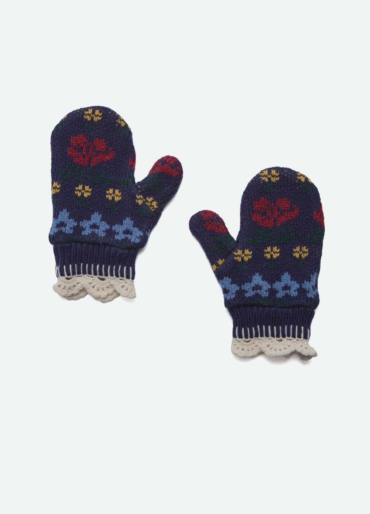 navy-preston kids mittens-front view 2 - 2