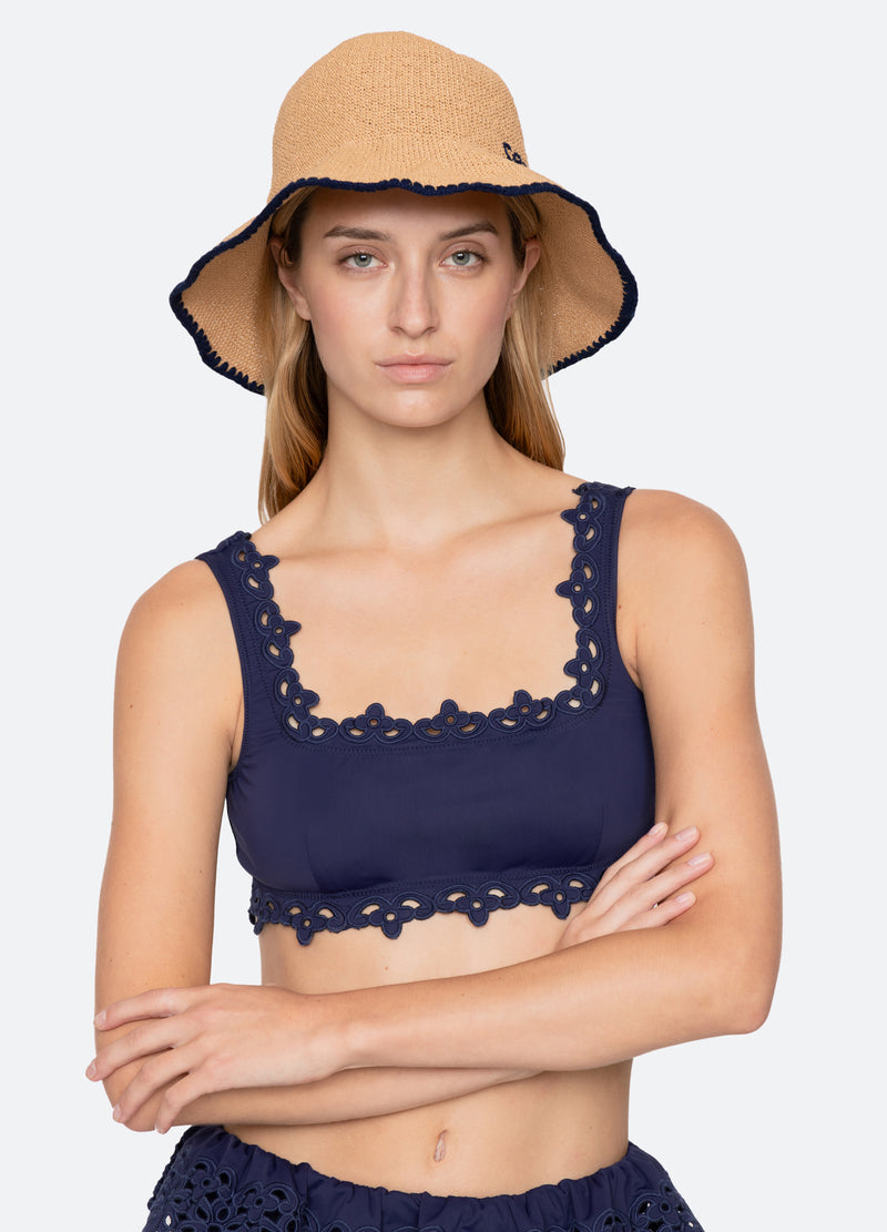 tan-straw hat-front view 2 - 4