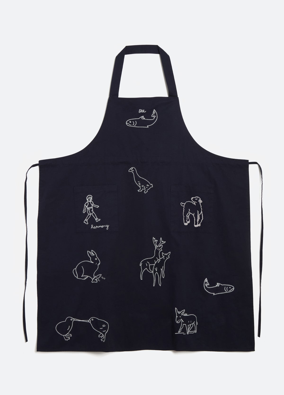 navy-demi apron-flat view - 3