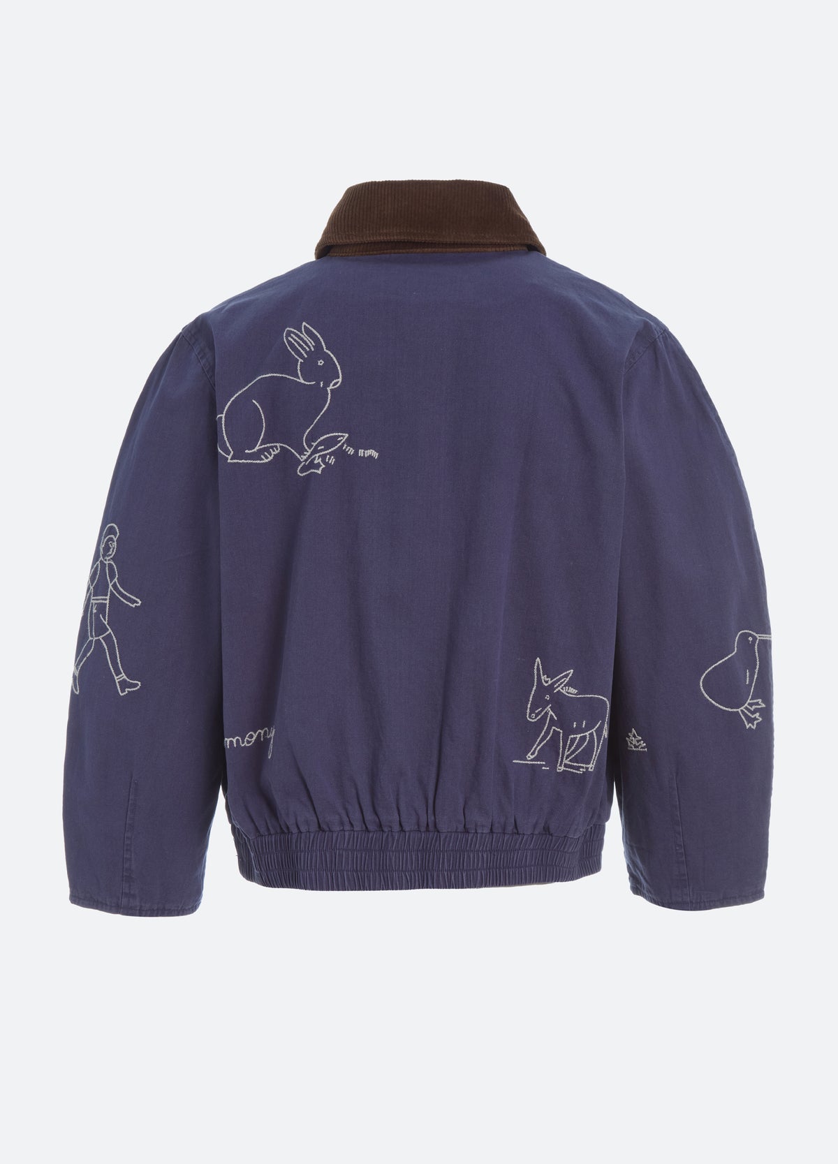 blue-demi men's jacket-back view - 2