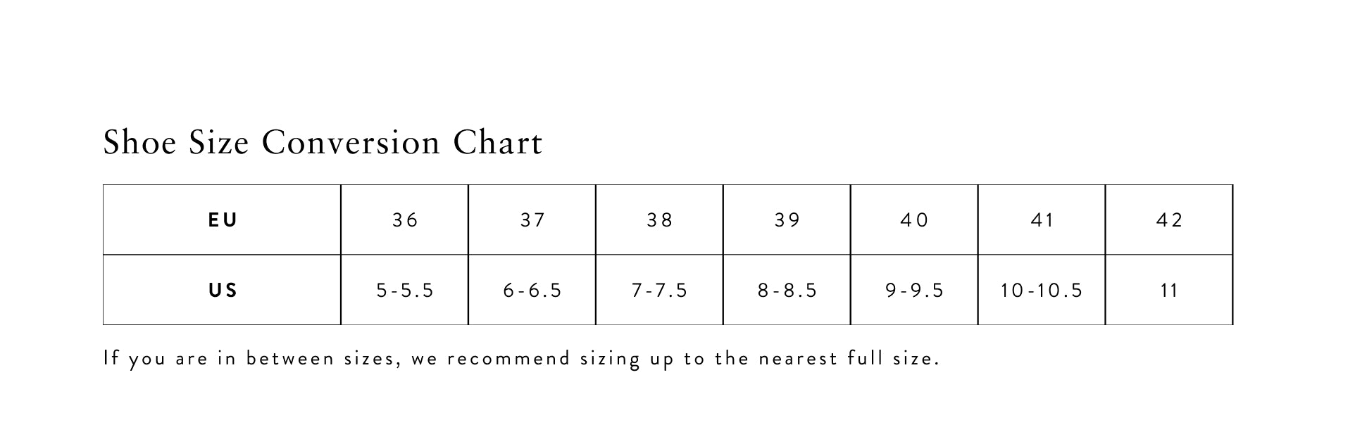 Product Sizes