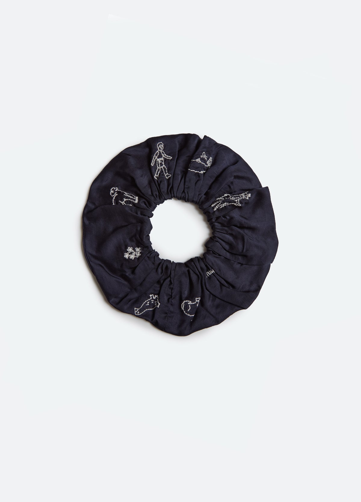 navy-demi scrunchie-back view - 2