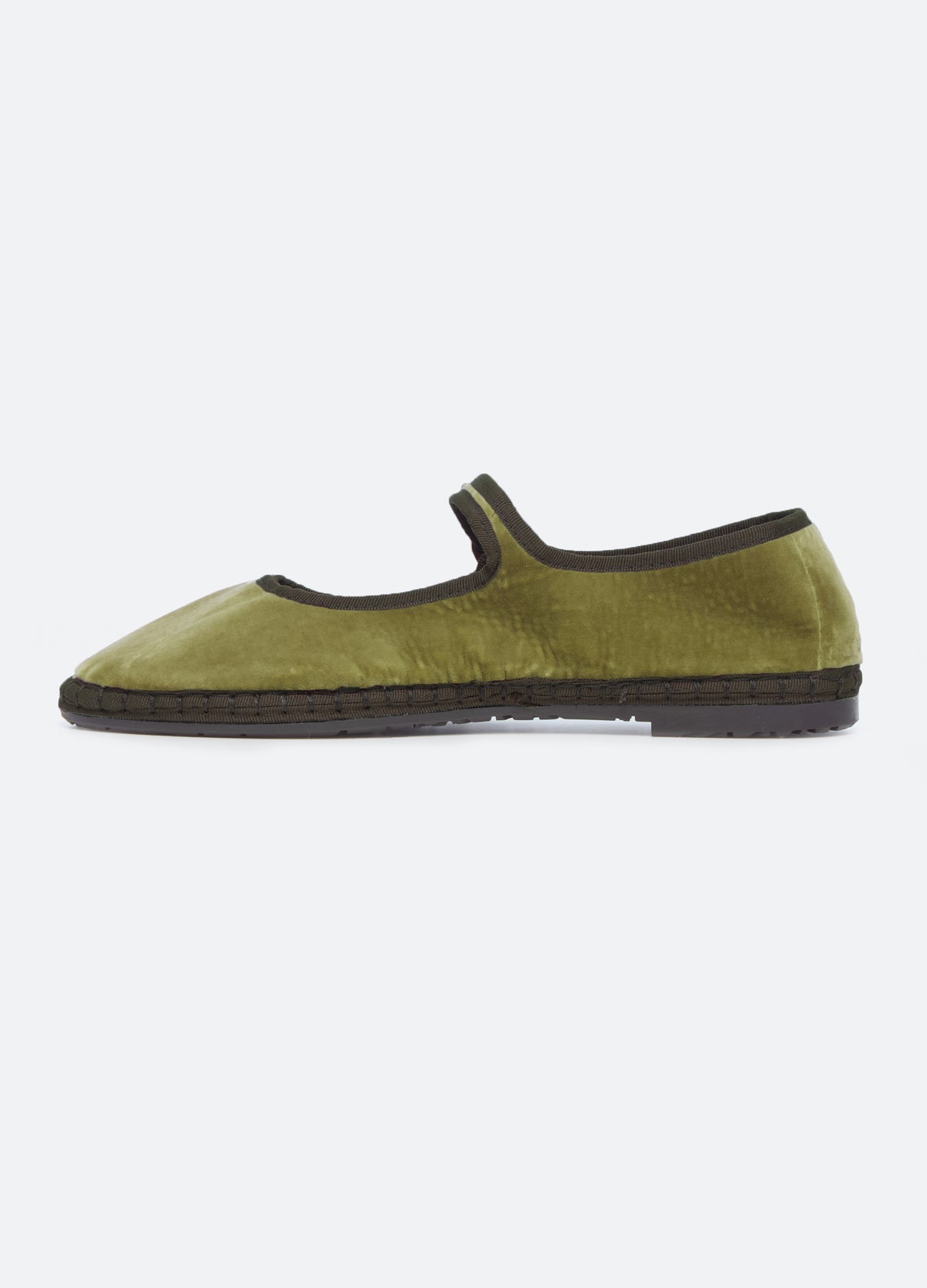 olive-velvet mary jane shoe-side view 2 - 9