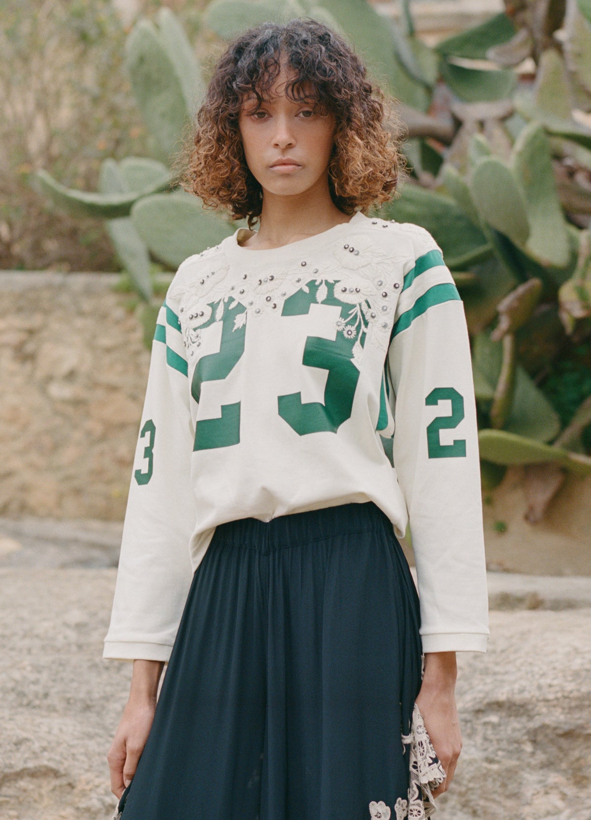 cream-georgie l/s tee-editorial view