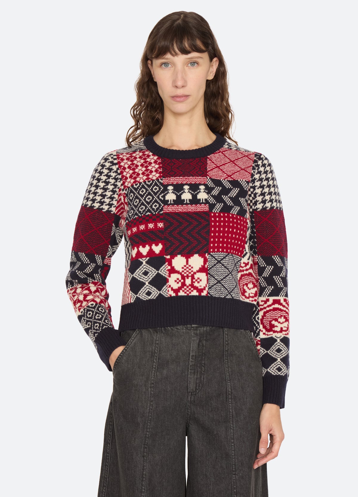multi-hollie sweater-front view