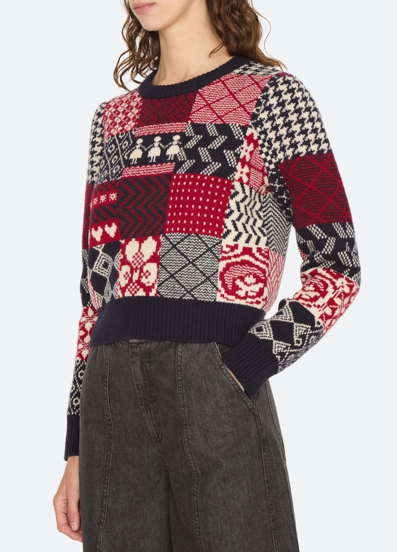 multi-hollie sweater-detail view - 2