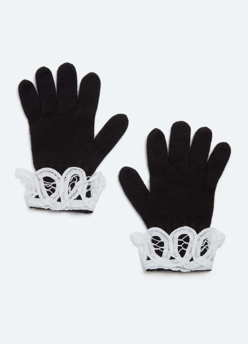 black-adelina gloves-front view 2 - 3
