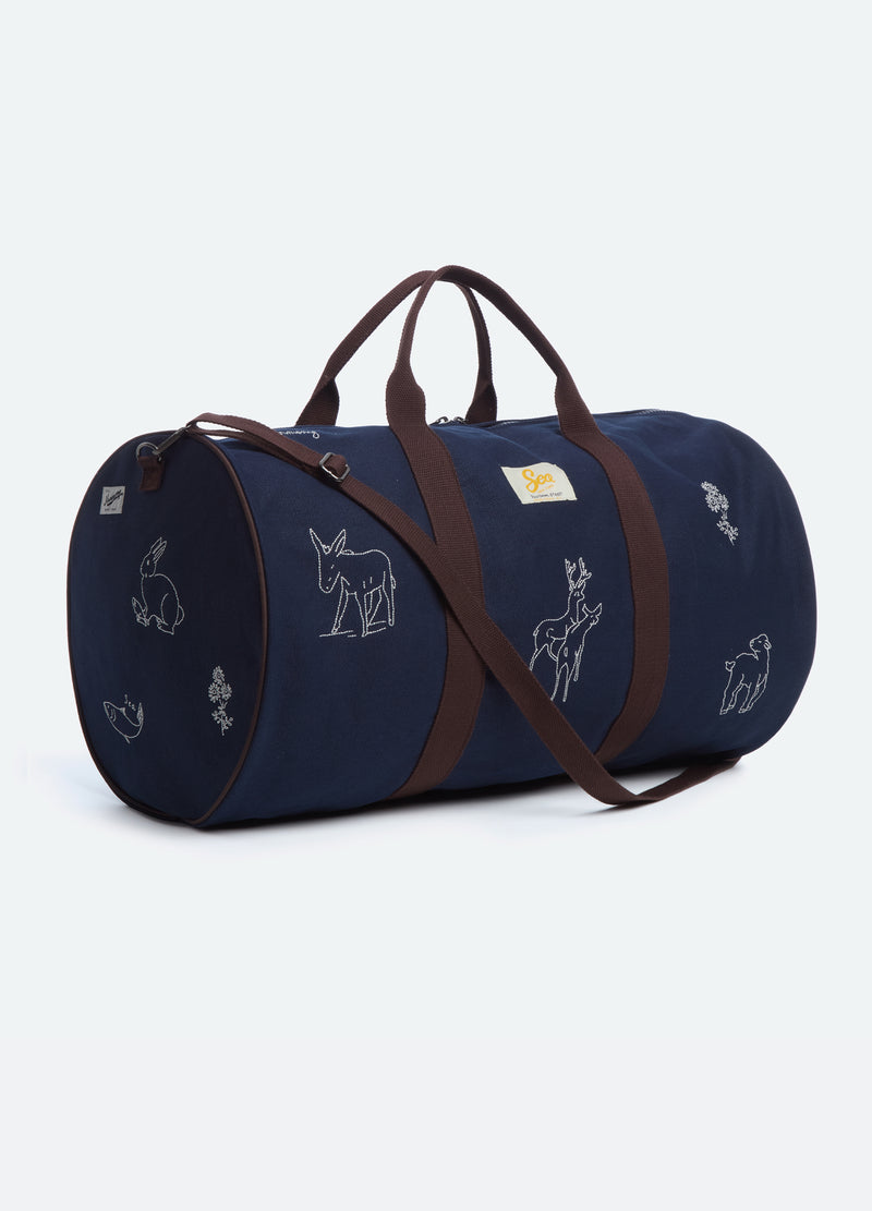 navy-demi duffle bag-three quarter view - 4