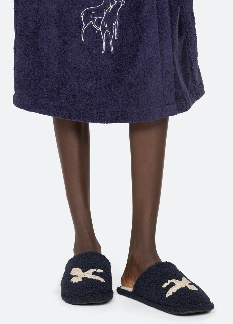 navy-mika slippers-three quarter view - 8