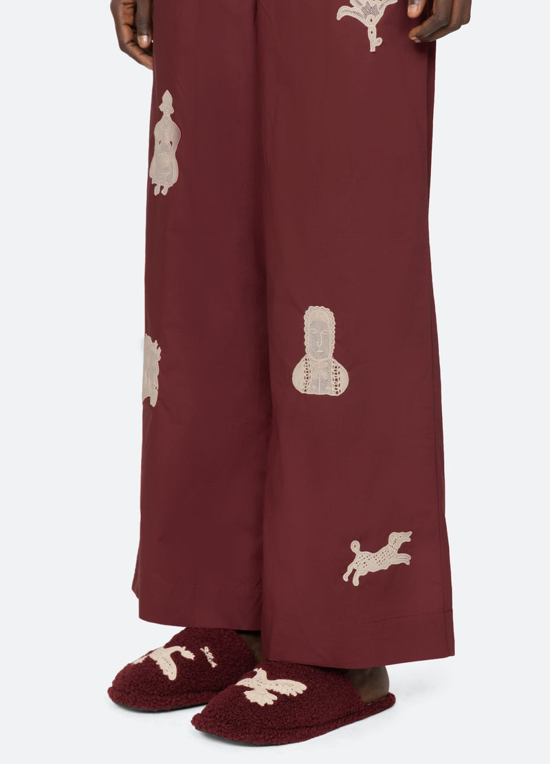 burgundy-mika pj set-detail view 2 - 8