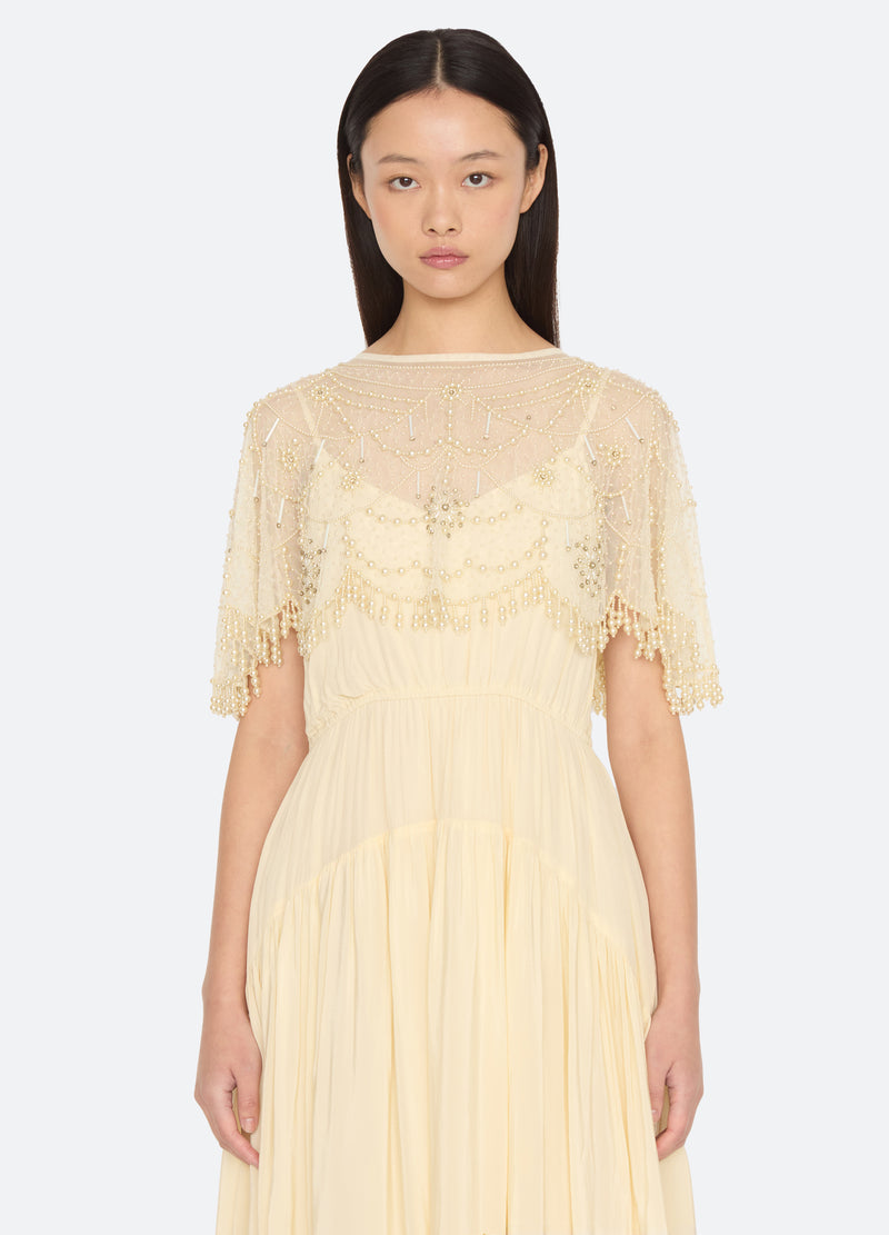 cream-grace collar-front view - 3