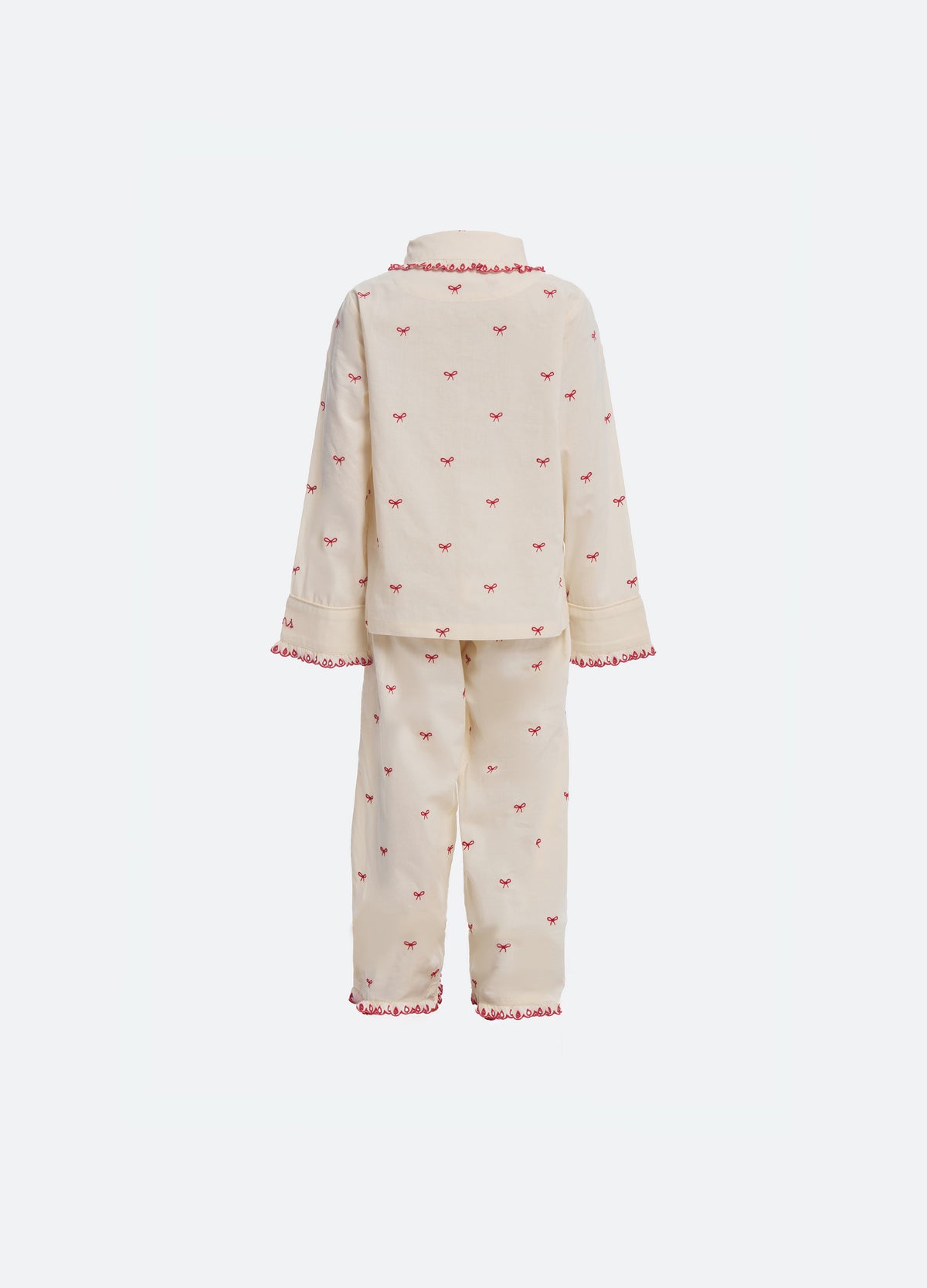 cream-esmee kids pj set-back view - 2