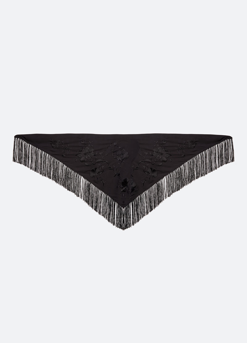 black-fleur scarf-flat view - 3