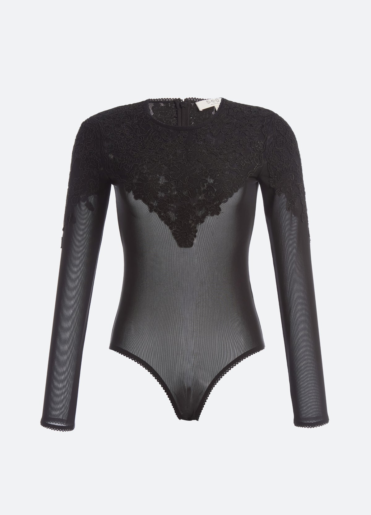 black-kirra bodysuit-flat view - 7