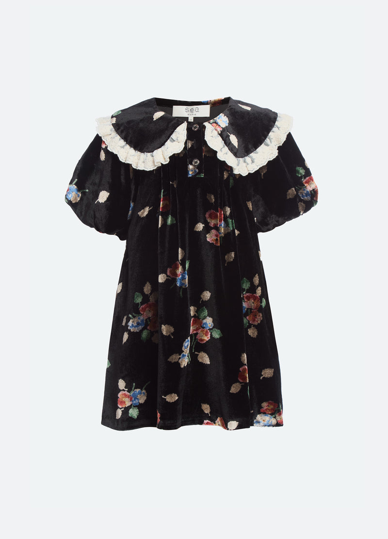 black-leda kids dress-front view - 1