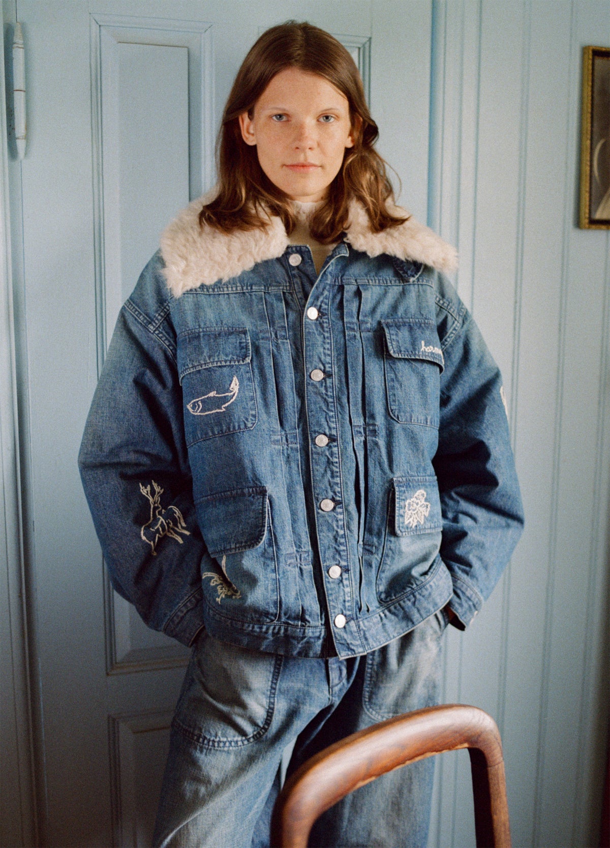 blue-amari jacket-editorial view