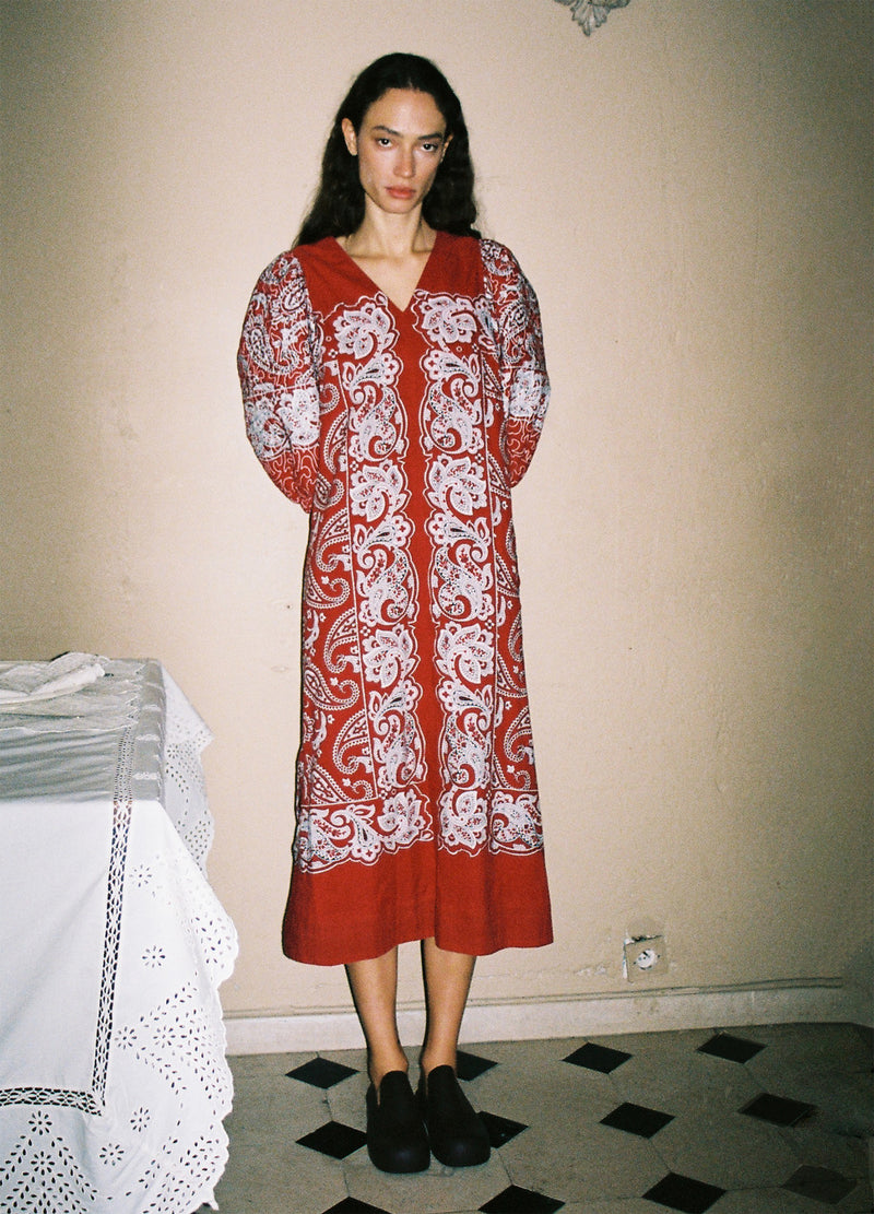 red-theodora dress-editorial view - 6