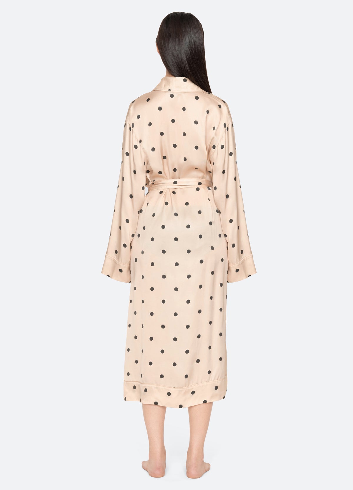 cream-paulette robe-back view - 3