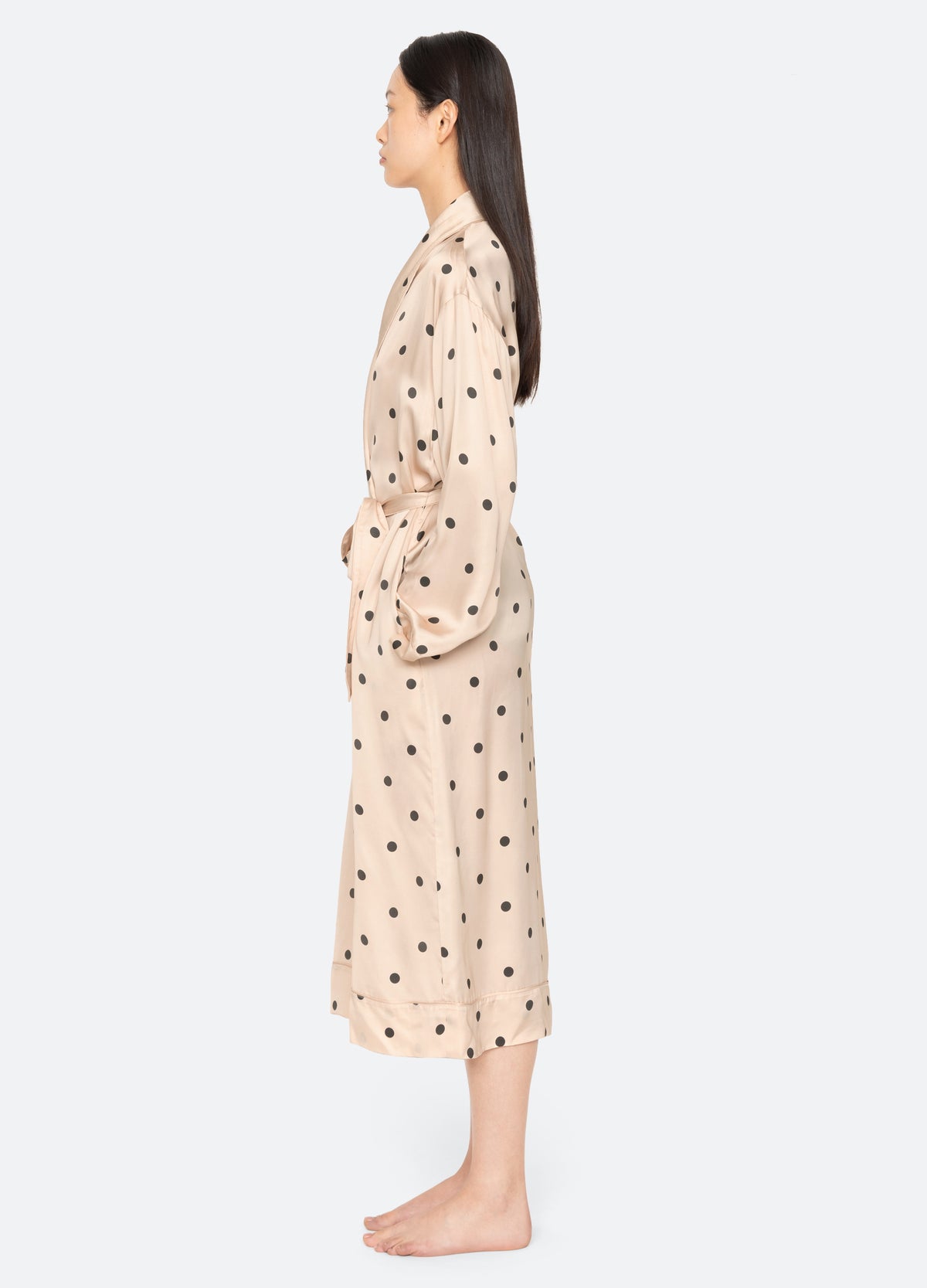 cream-paulette robe-side view - 4