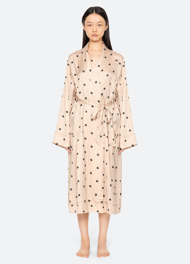cream-paulette robe-front view 2 - 7