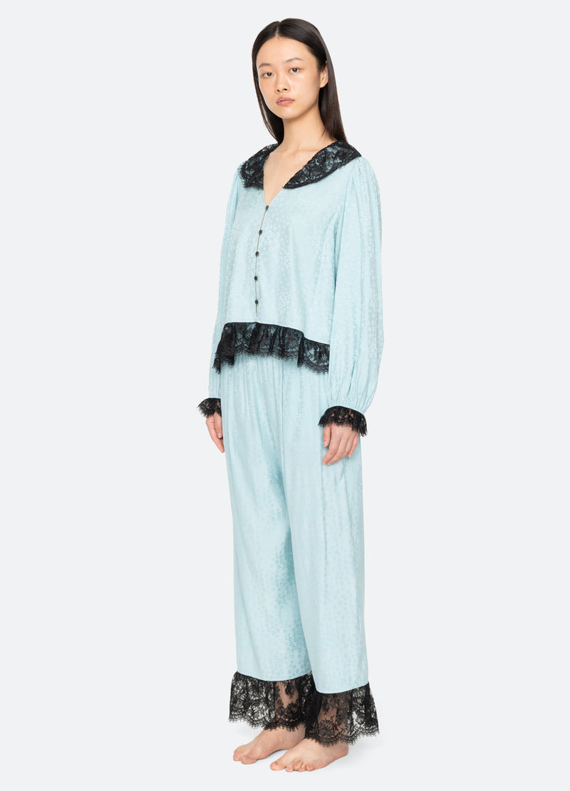 blue-lila pj set-three quarter view - 6