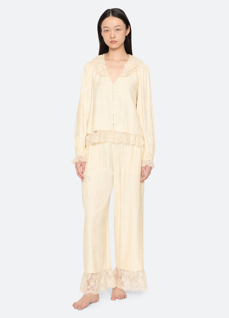 yellow-lila pj set-front view - 11